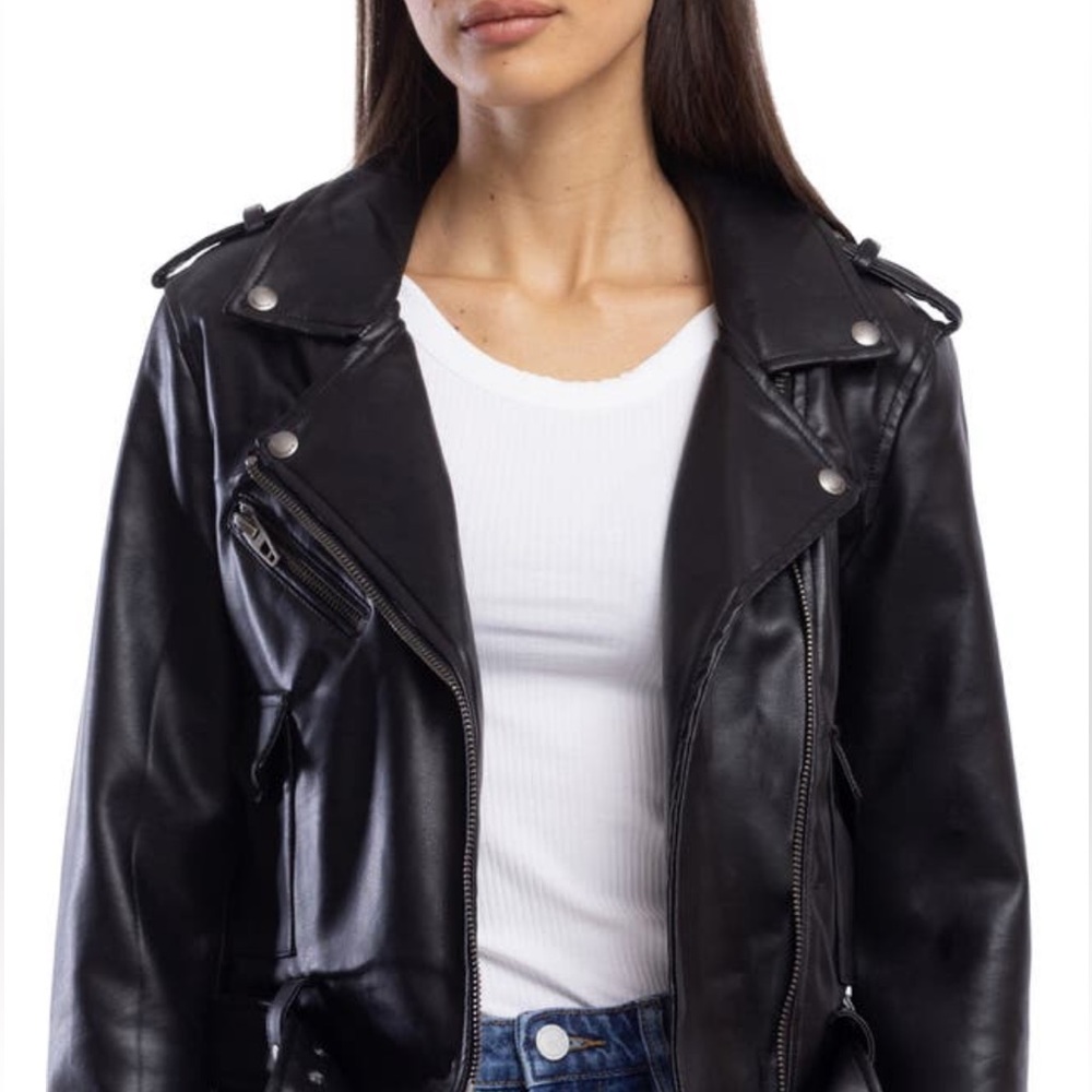 ***SOLD BLANKNYC Faux Leather Moto Jacket - Black